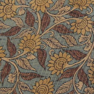 Kalamkari Hand-Painted Tussar Silk Saree
