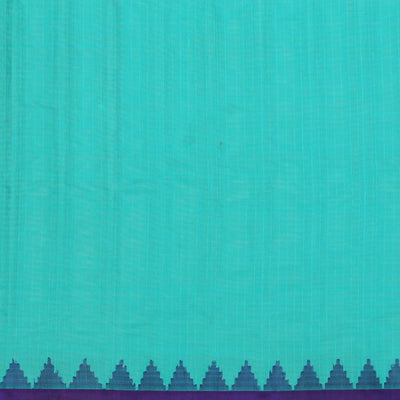 Gadwal Cotton Silk Sea Green Saree