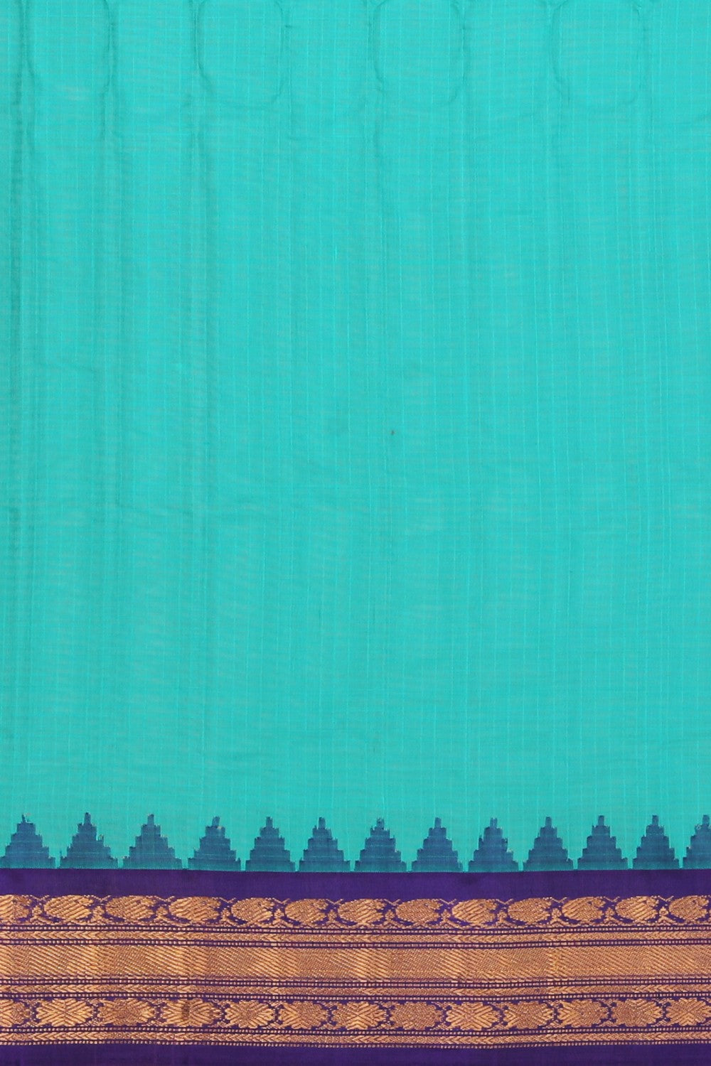 Gadwal Cotton Silk Sea Green Saree
