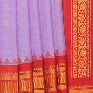 Gadwal Cotton Silk Lavender Purple Saree
