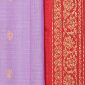 Gadwal Cotton Silk Lavender Purple Saree