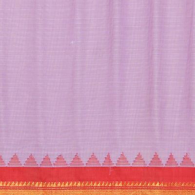 Gadwal Cotton Silk Lavender Purple Saree