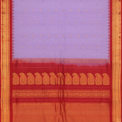 Gadwal Cotton Silk Lavender Purple Saree