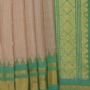 Gadwal Cotton Silk Off-White Saree