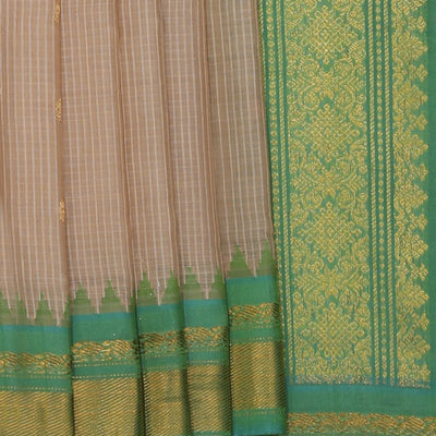 Gadwal Cotton Silk Off-White Saree
