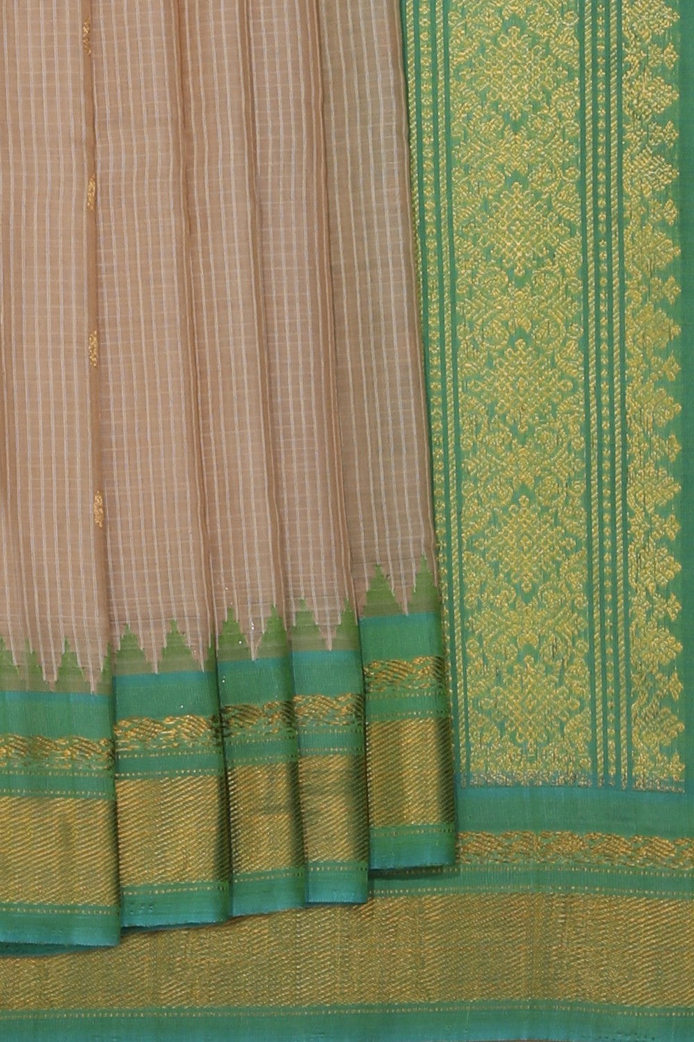 Gadwal Cotton Silk Off-White Saree
