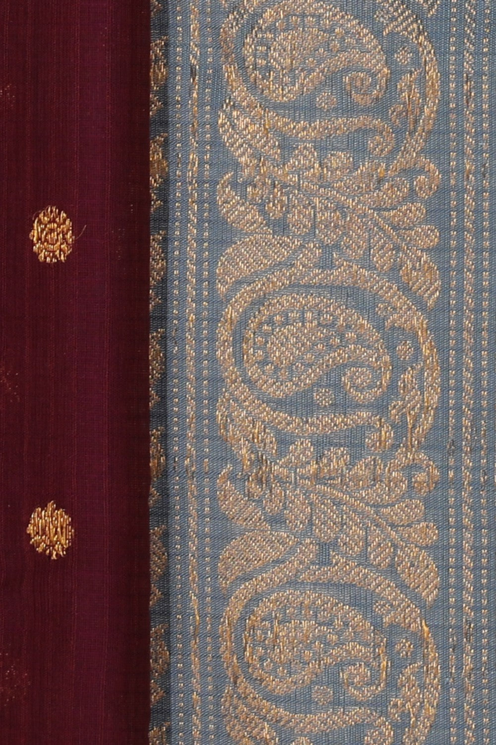 Gadwal Cotton Silk Deep Wine Violet Saree