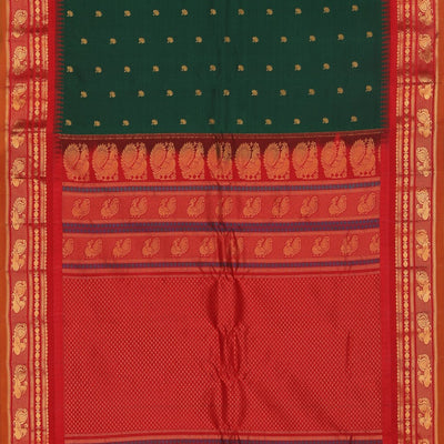 Gadwal Silk Green Saree