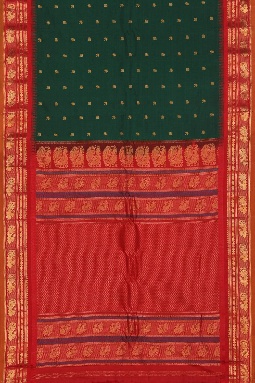 Gadwal Silk Green Saree