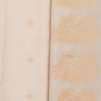 Gadwal Silk Off-White Saree
