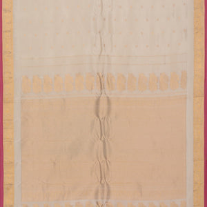 Gadwal Silk Off-White Saree