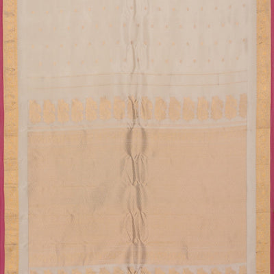 Gadwal Silk Off-White Saree