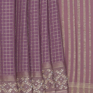 Georgette Purple Saree