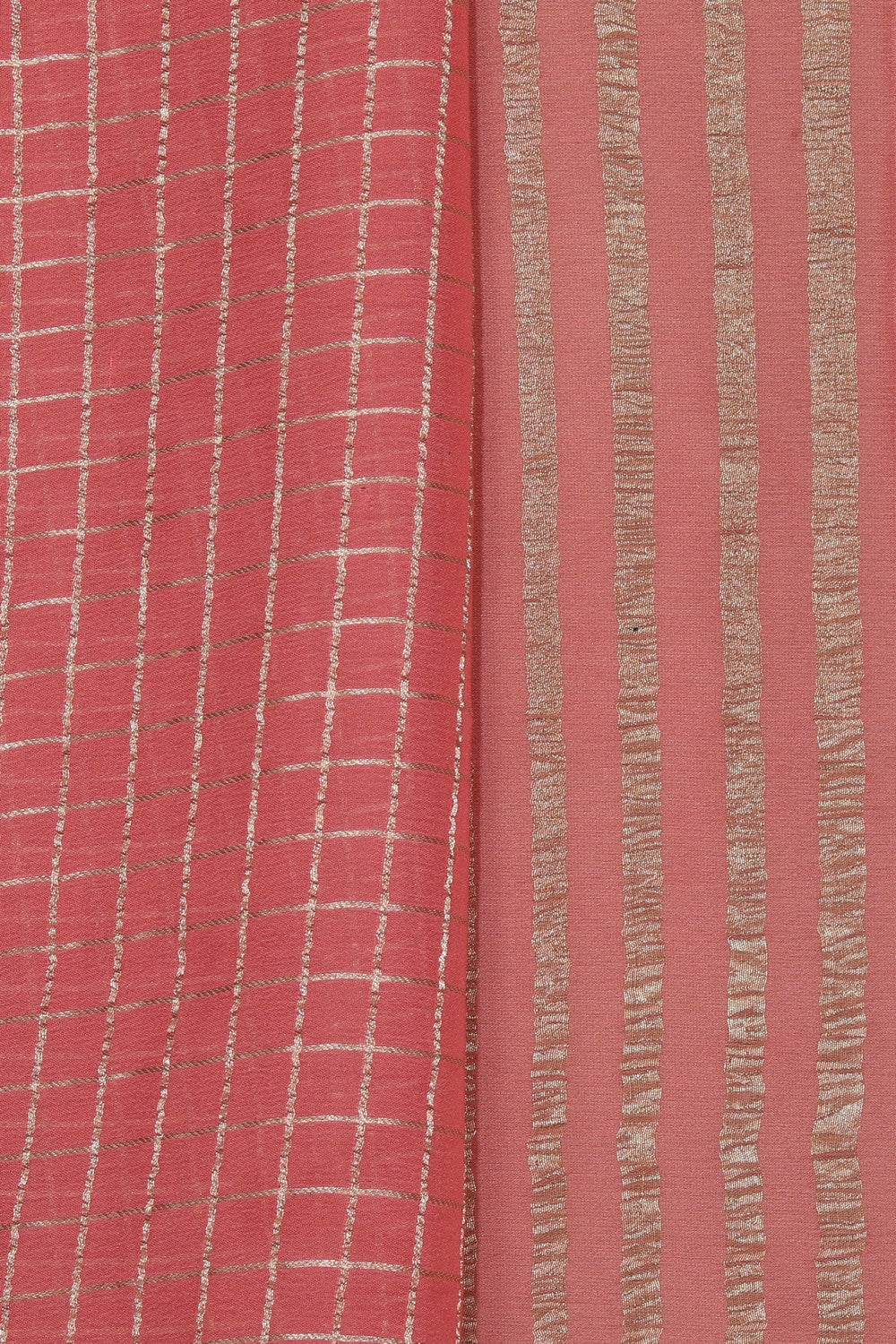 Georgette Peach Saree