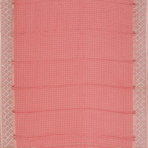 Georgette Peach Saree
