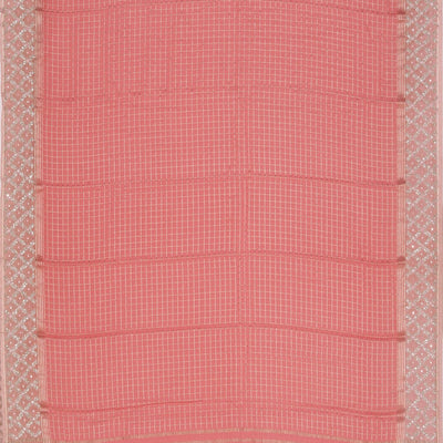 Georgette Peach Saree