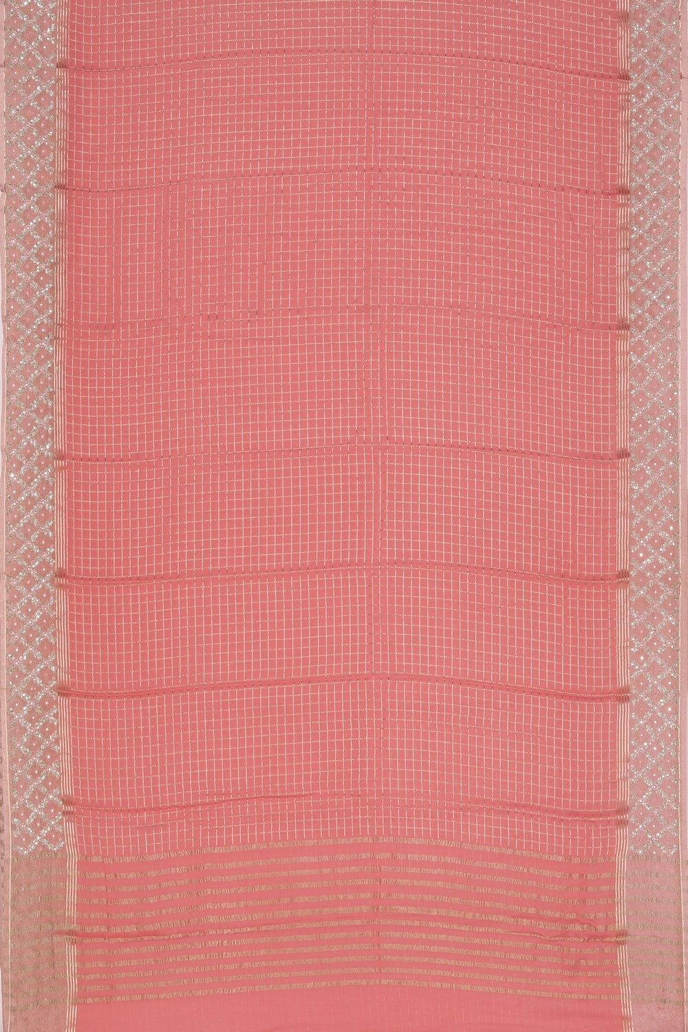 Georgette Peach Saree