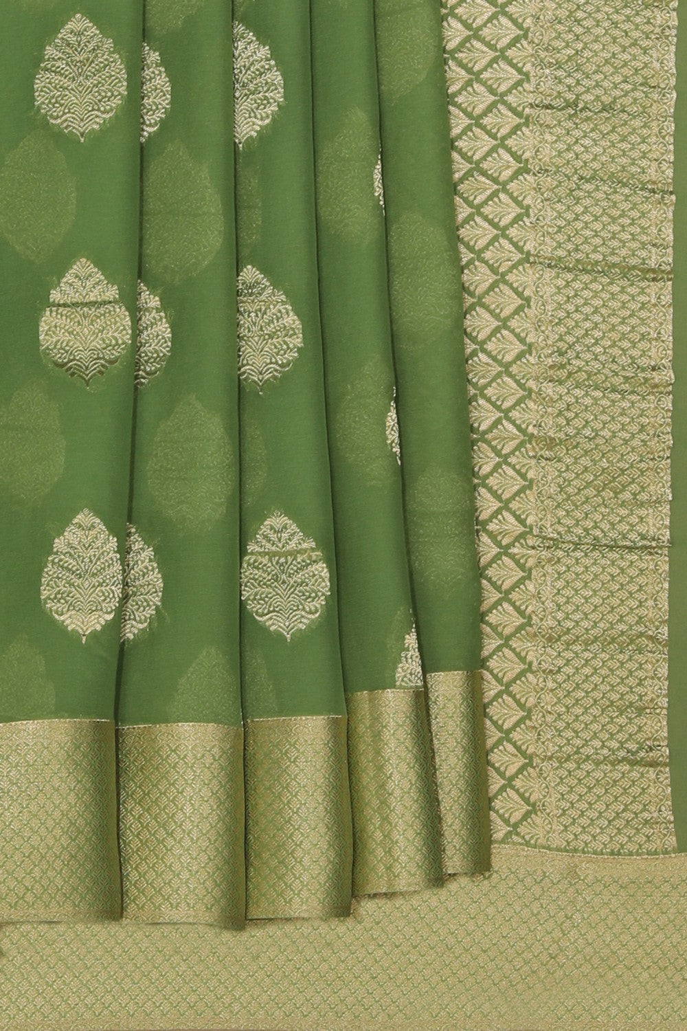 Georgette Sage Green Saree