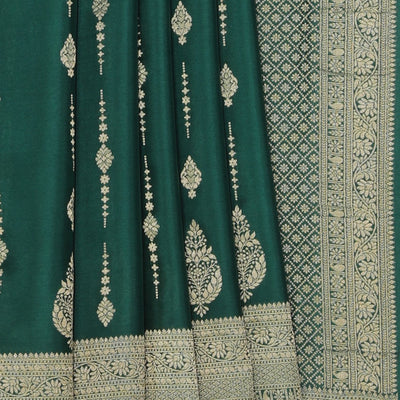 Crepe Green Saree