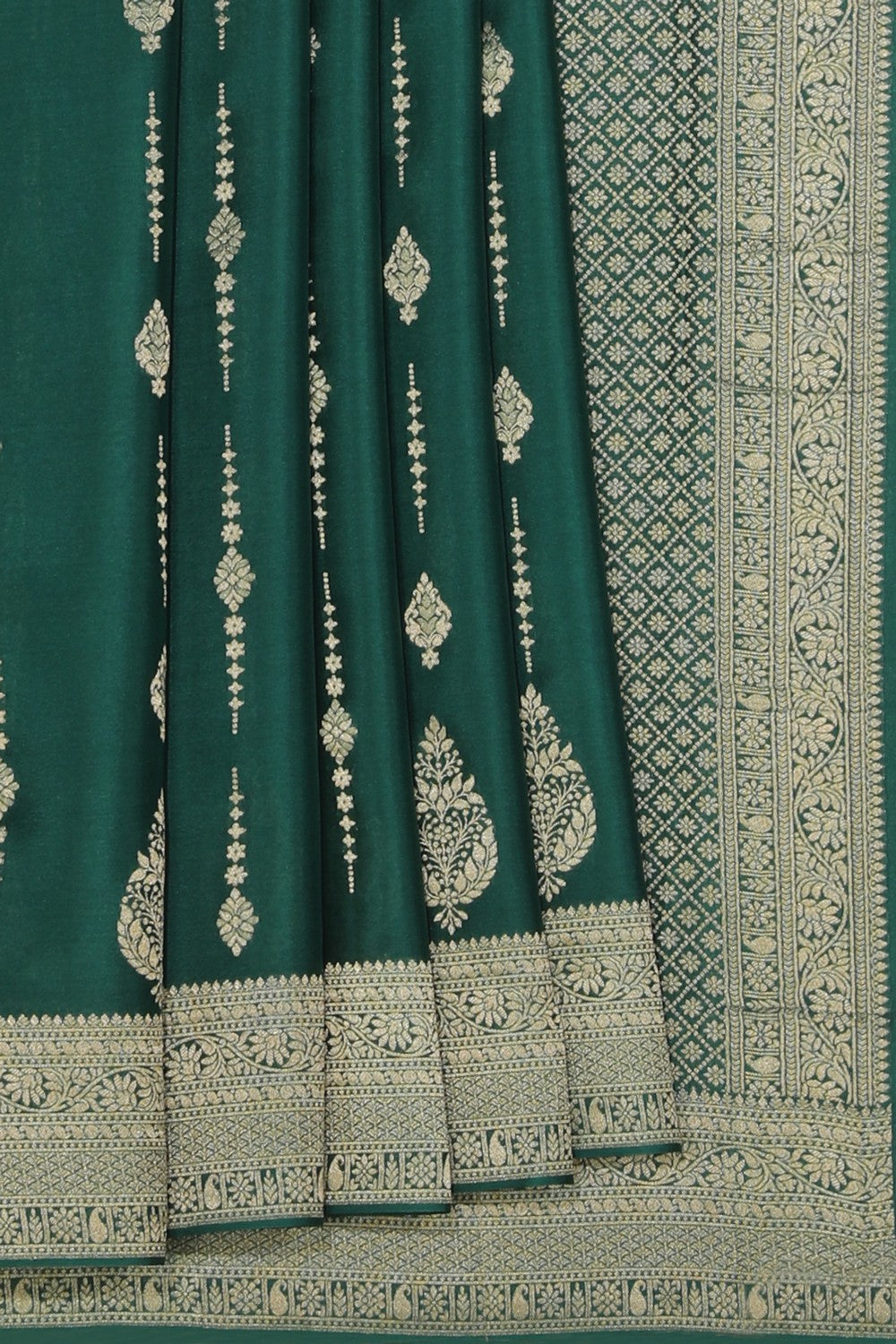 Crepe Green Saree