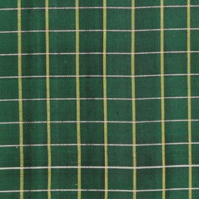 Gadwal Silk Bottle Green Saree