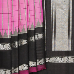 Gadwal Silk Pink Saree