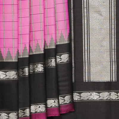 Gadwal Silk Pink Saree