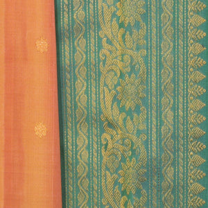 Gadwal Silk Peach Saree