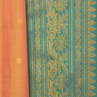Gadwal Silk Peach Saree
