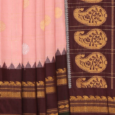Gadwal Silk Pink Saree