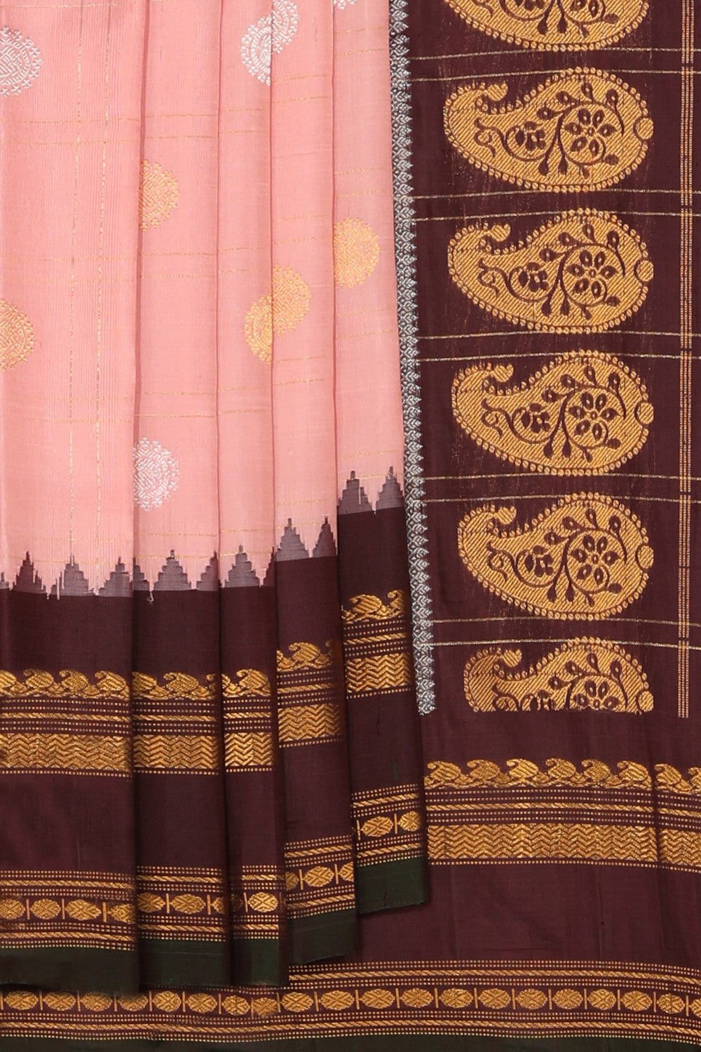 Gadwal Silk Pink Saree