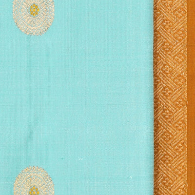 Gadwal Silk Turquoise Blue Saree