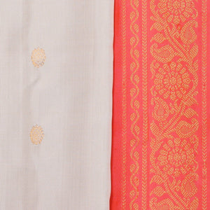 Gadwal Silk Off-White Saree