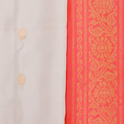 Gadwal Silk Off-White Saree