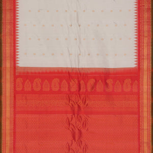 Gadwal Silk Off-White Saree