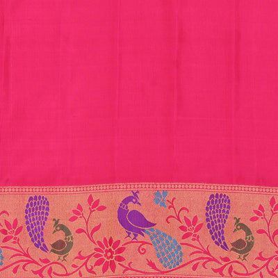 Gadwal Silk Peach Saree