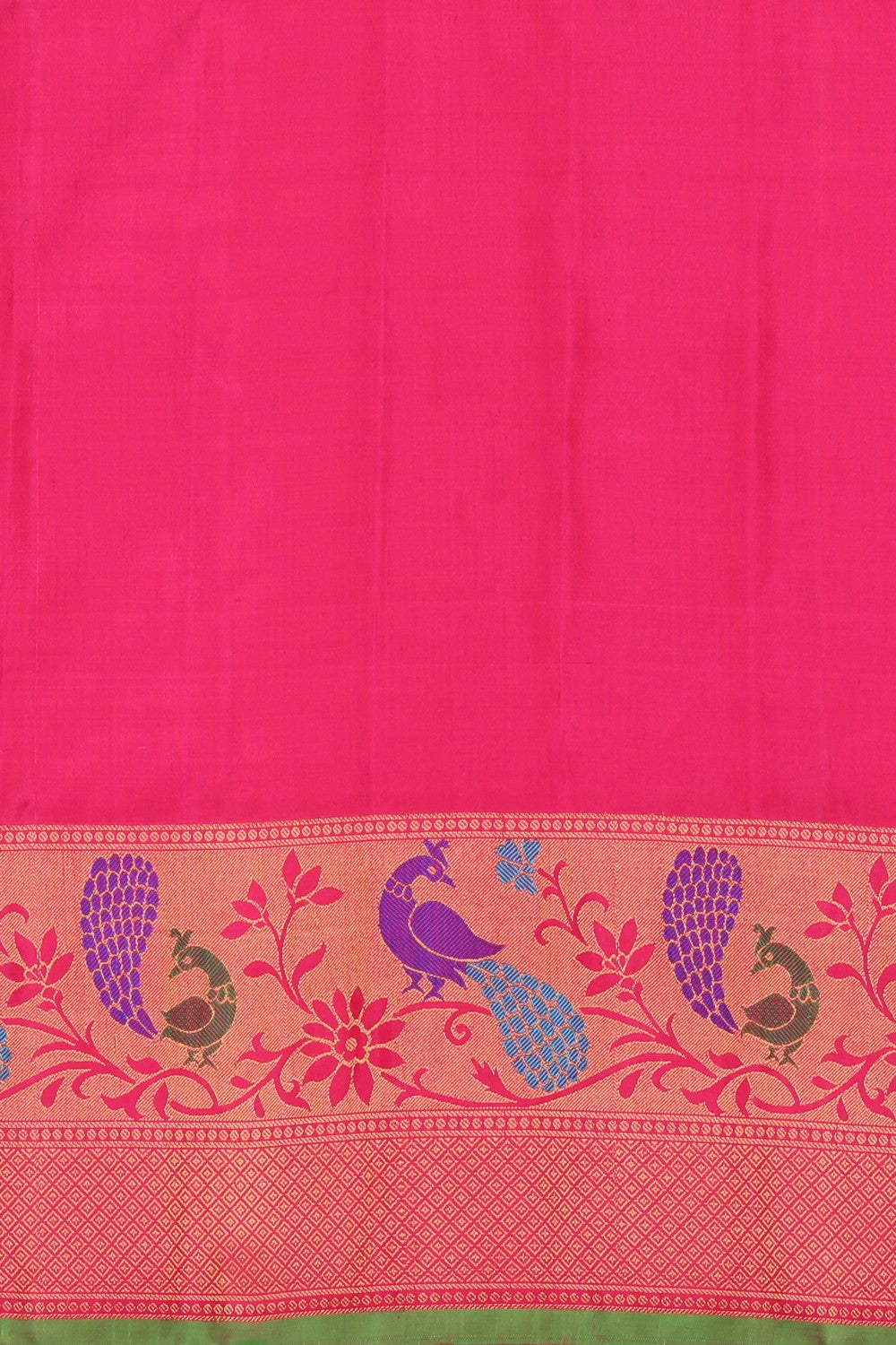 Gadwal Silk Peach Saree