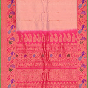 Gadwal Silk Peach Saree