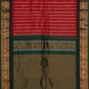 Gadwal Silk Red Saree