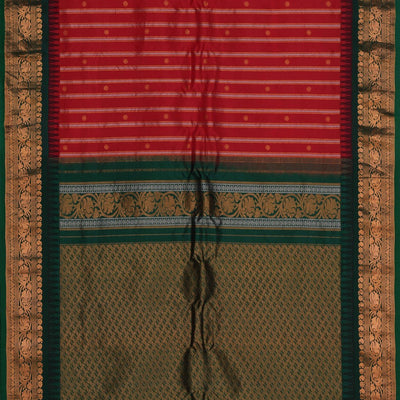 Gadwal Silk Red Saree