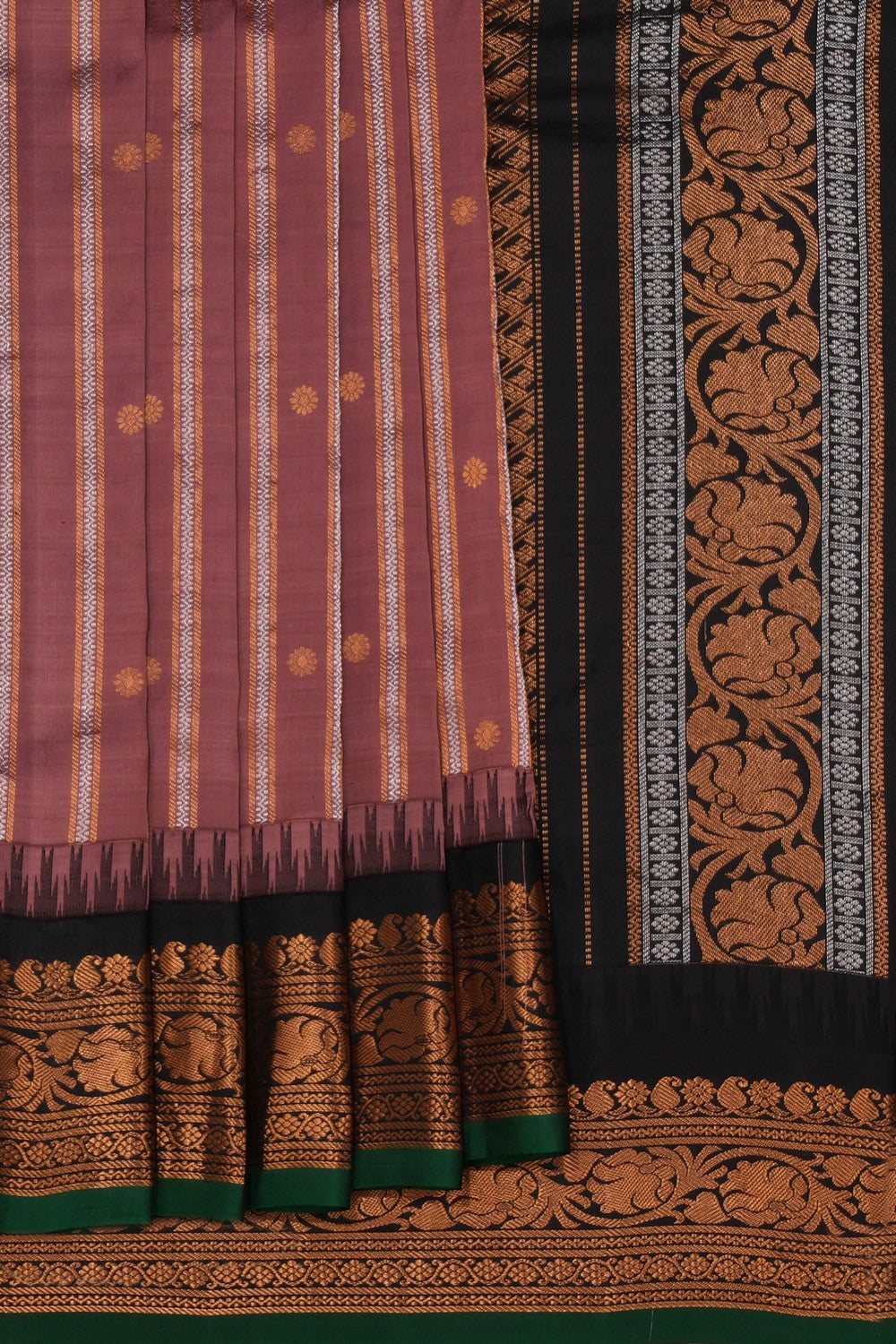 Gadwal Silk Moss Pink Saree