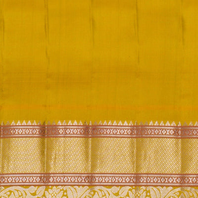 Gadwal Silk Kattam Blue Saree