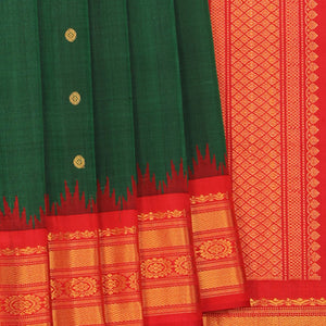 Gadwal Green Saree