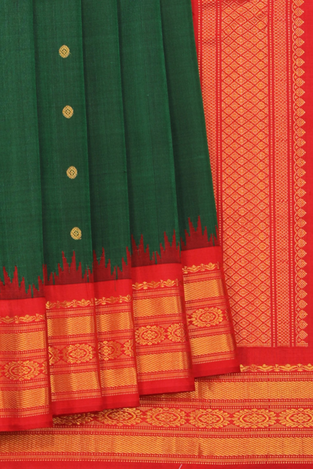 Gadwal Green Saree