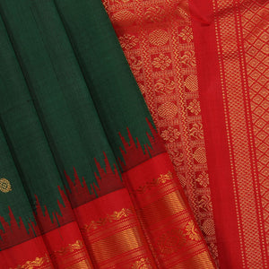 Gadwal Green Saree