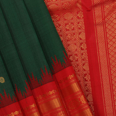 Gadwal Green Saree