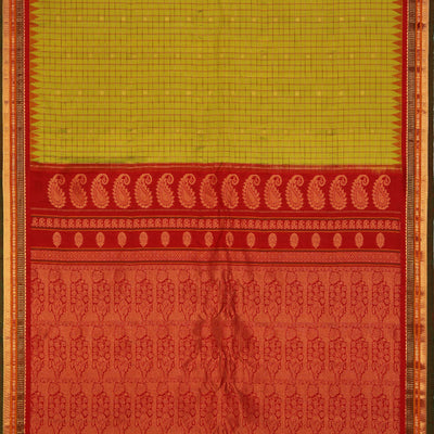 Gadwal Moss-Green Saree