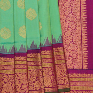 Gadwal Sea Green Saree