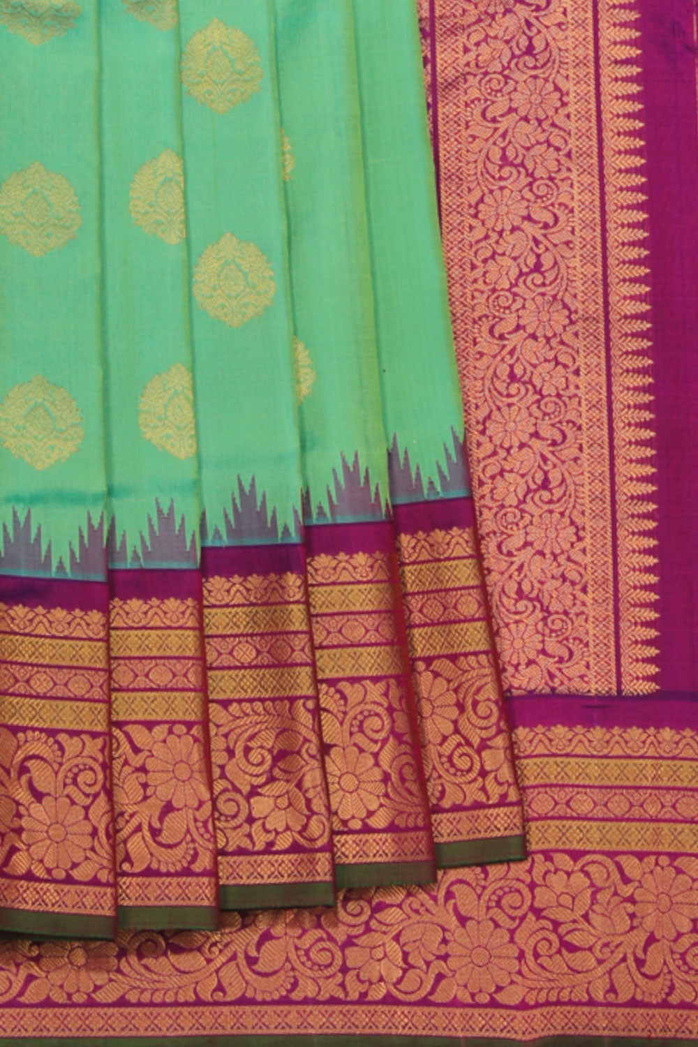 Gadwal Sea Green Saree