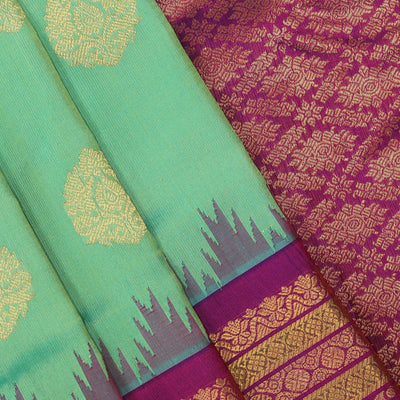 Gadwal Sea Green Saree